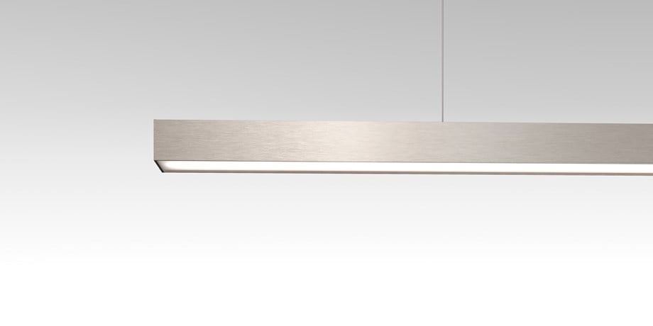 Brushed anodized silver bronze suspended profile system