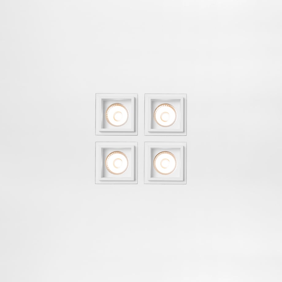 White Qbini recessed square pattern