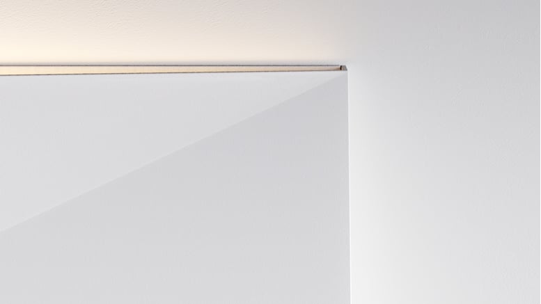 Dent wall luminaire detail shot