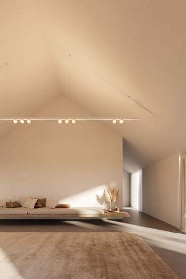 Suspended track lighting