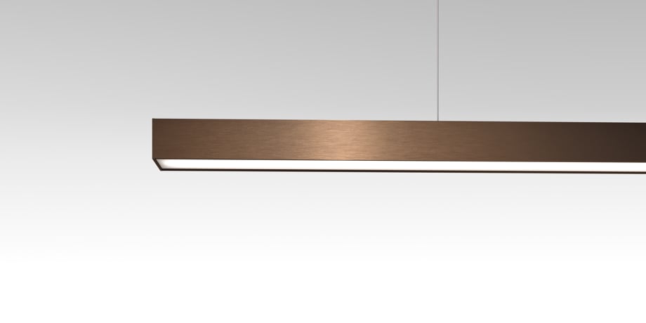 Brushed anodized bronze profile system