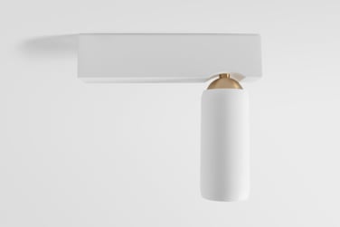 White modern luminaire with flexible rotation